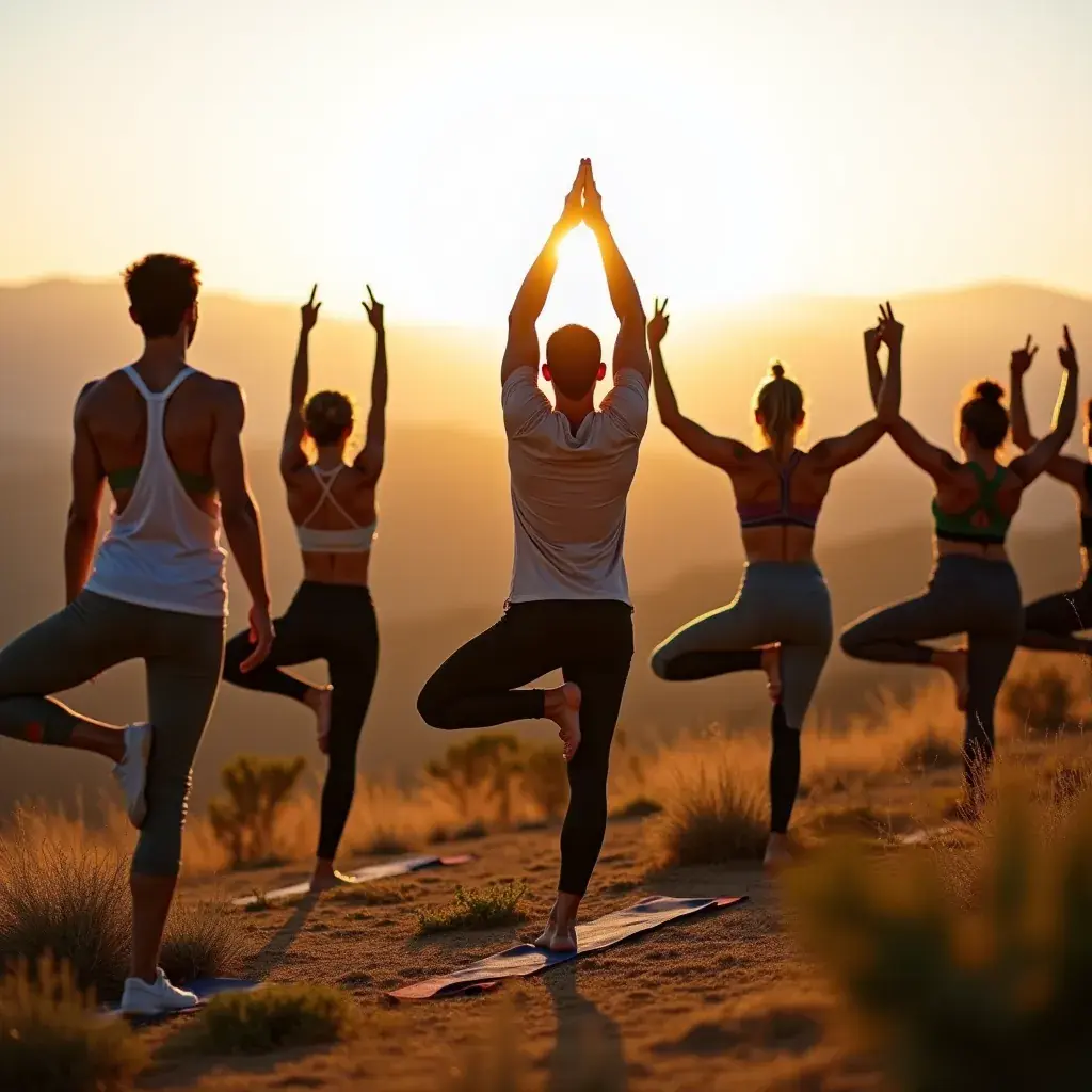 Grupo de personas saltando al unísono durante una clase de bootcamp.